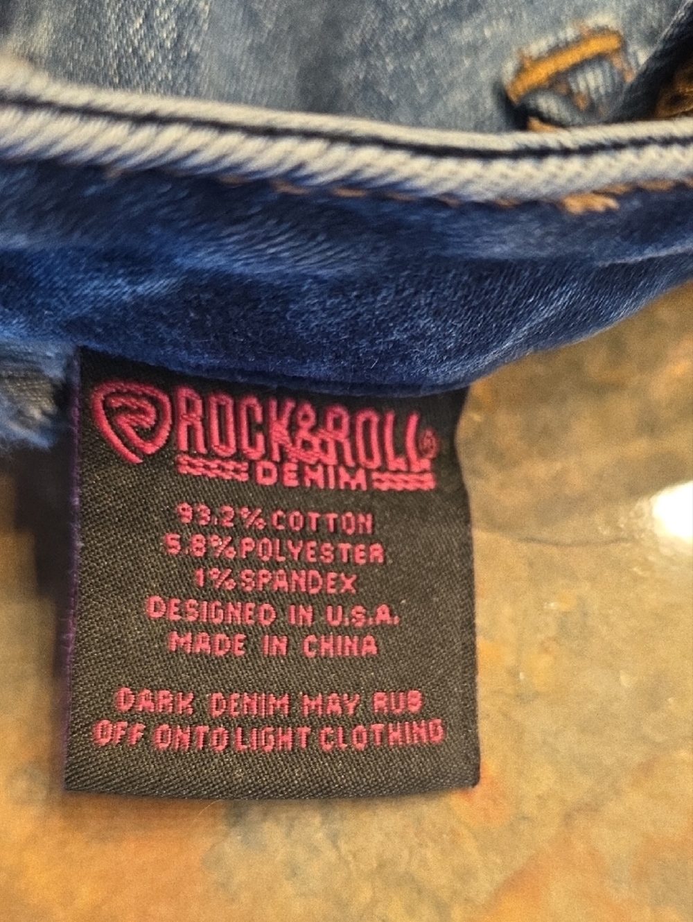 Rock & Roll Mid Rise Trouser Jeans with Decorative Pocket Buttons Size 26 - Picture 8 of 8